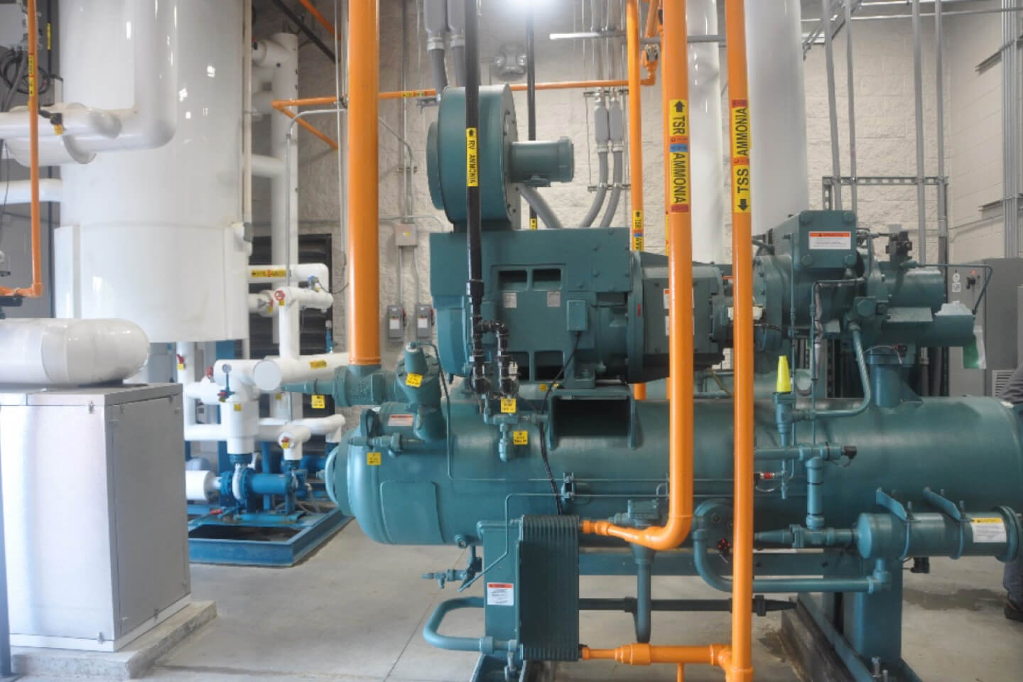 New Ammonia Refrigeration System Vegetable Processing Facility