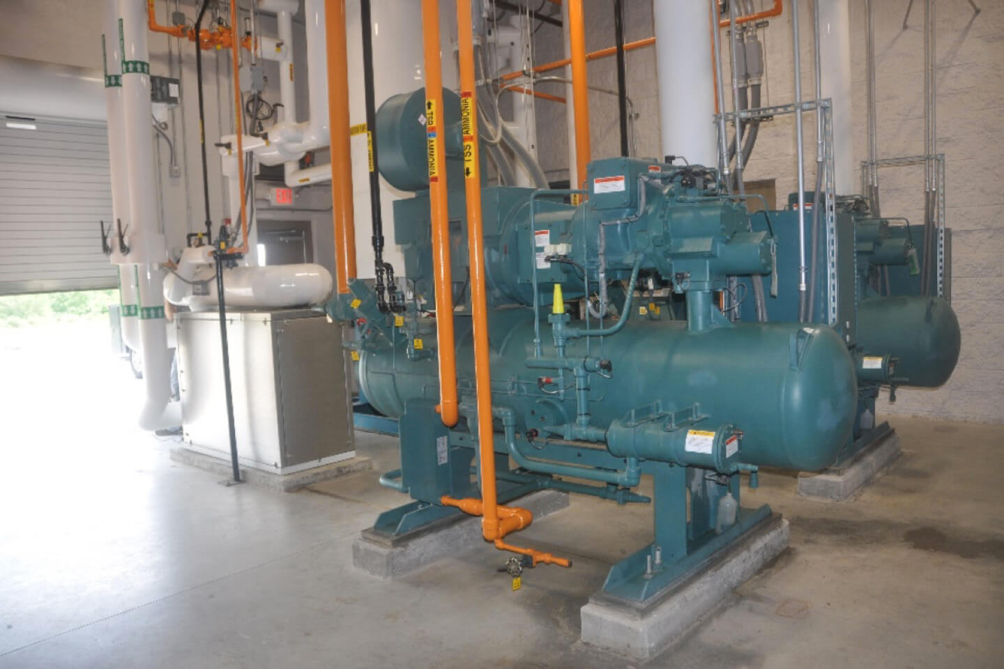New Ammonia Refrigeration System Vegetable Processing Facility